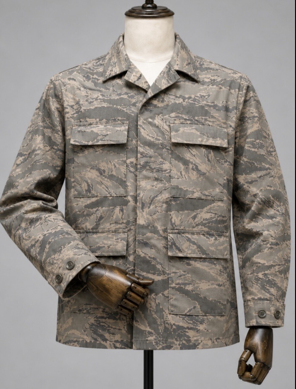 USAF Airman Battle Uniform Coat US Air Force Tiger Stripe Camo Mens Size 44S