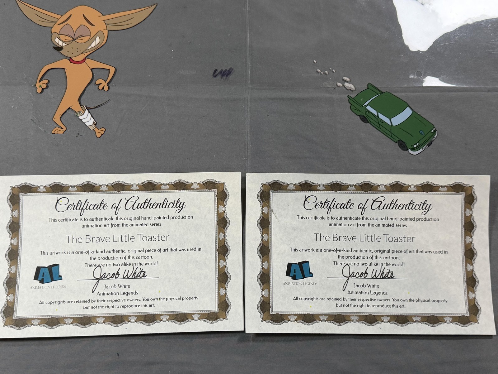 Vintage The Brave Little Toaster Production Cels Lot 10 Illustrations COA