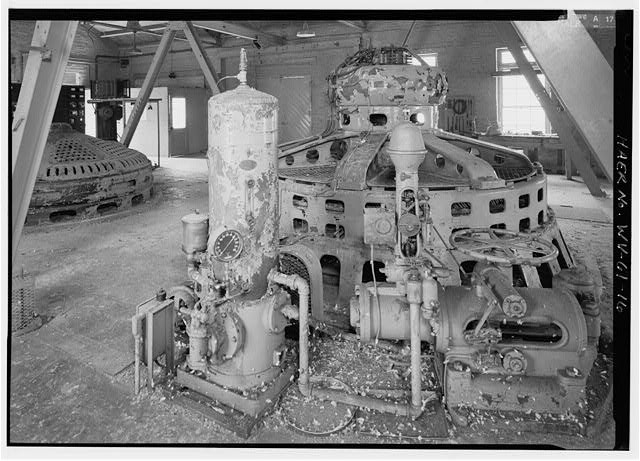 Photo:1925 Interior Power Plant Building GE Generator Governor Machinery
