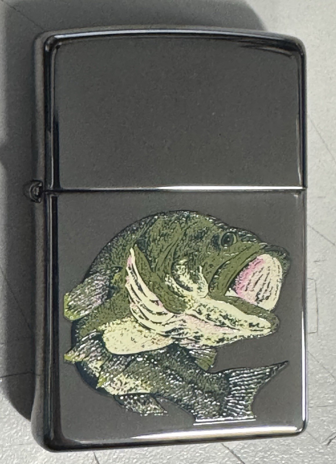 ZIPPO 2003 BASS FISH OUT OF WATER MIDNIGHT CHROME LIGHTER SEALED IN BOX G276