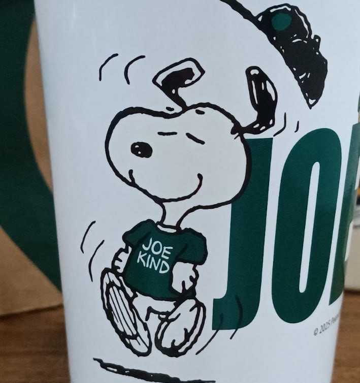 Starbucks Snoopy Peanuts 16oz White Insulated Stainless Steel Mug Tumbler New