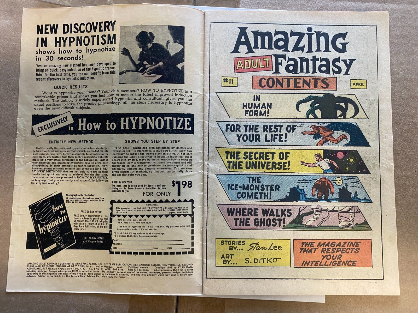 Amazing Adult Fantasy #11 Stan Lee, Steve Ditko – Early Marvel Comics (1962)