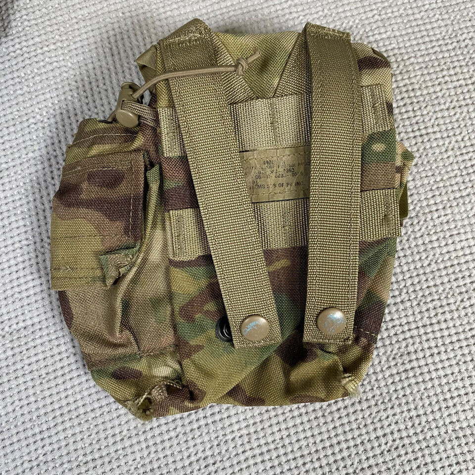 DAMAGED – Army 1 QT General Purpose Canteen Pouch Molle II Multicam OCP Woodland