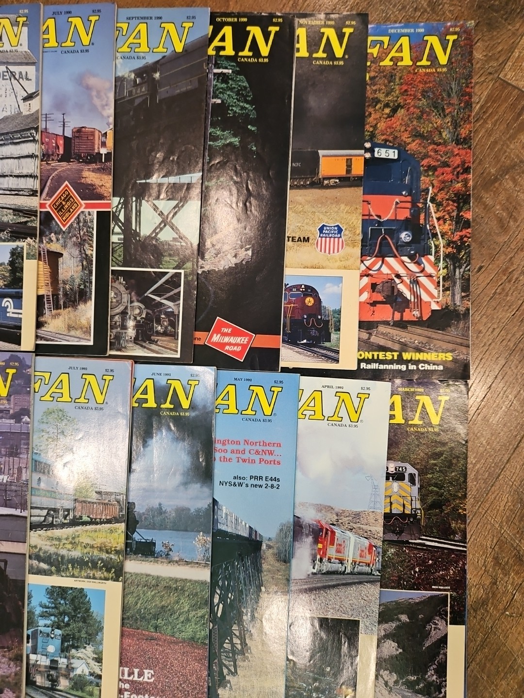 Railfan & Railroad Magazine Lot Of 50 1990-1999 No Duplicates