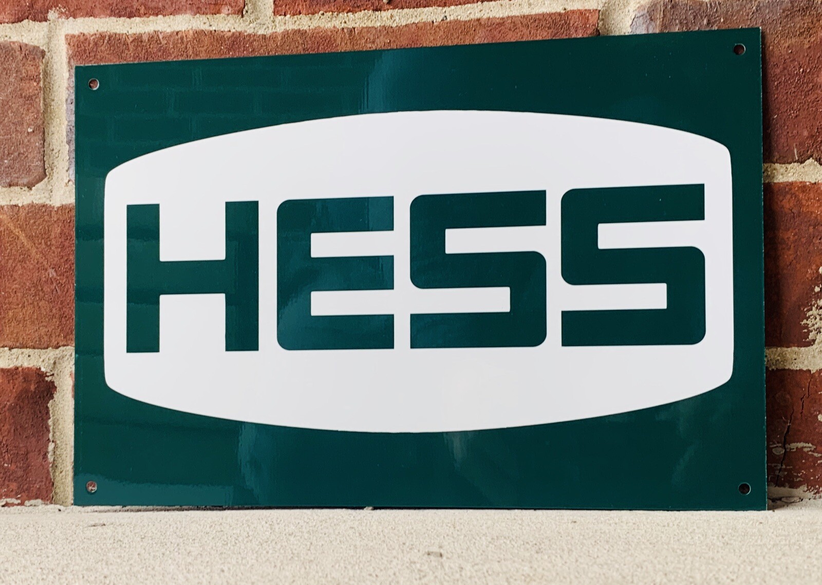 Hess Gasoline Oil Gas metal sign 12 Inch