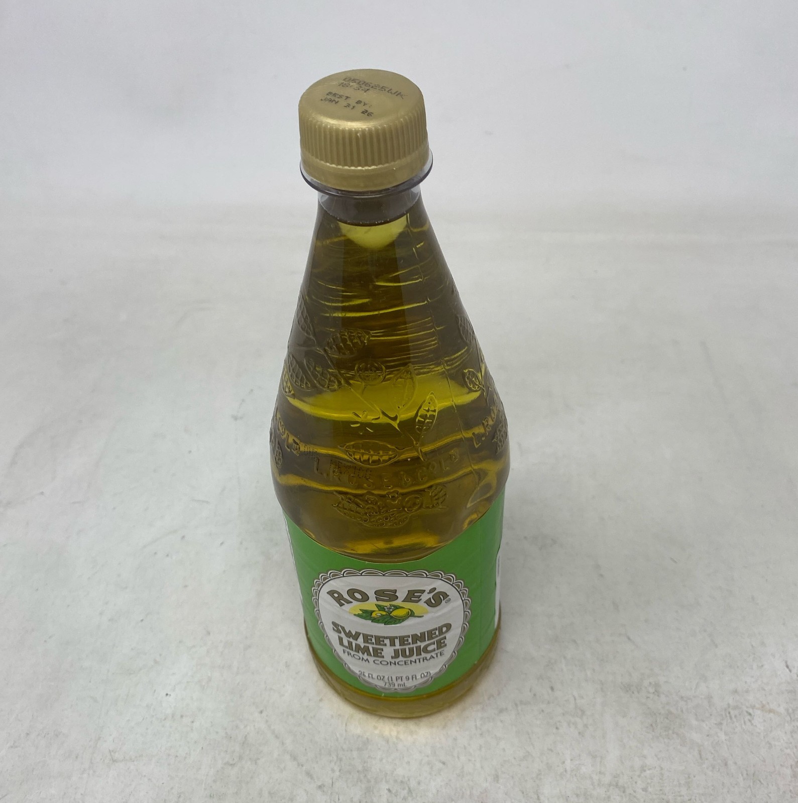 Rose’s West India Sweetened Lime Juice, Green Label, 25 fl oz Bottle