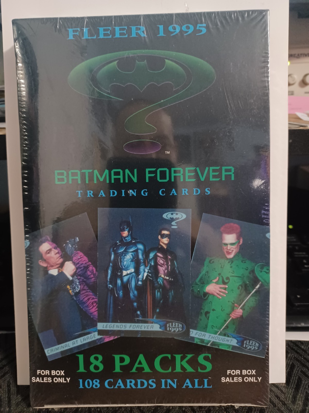 1995 Batman Forever Trading Cards Sealed Box (18 Packs) Fleer 38-2-246: PG-13