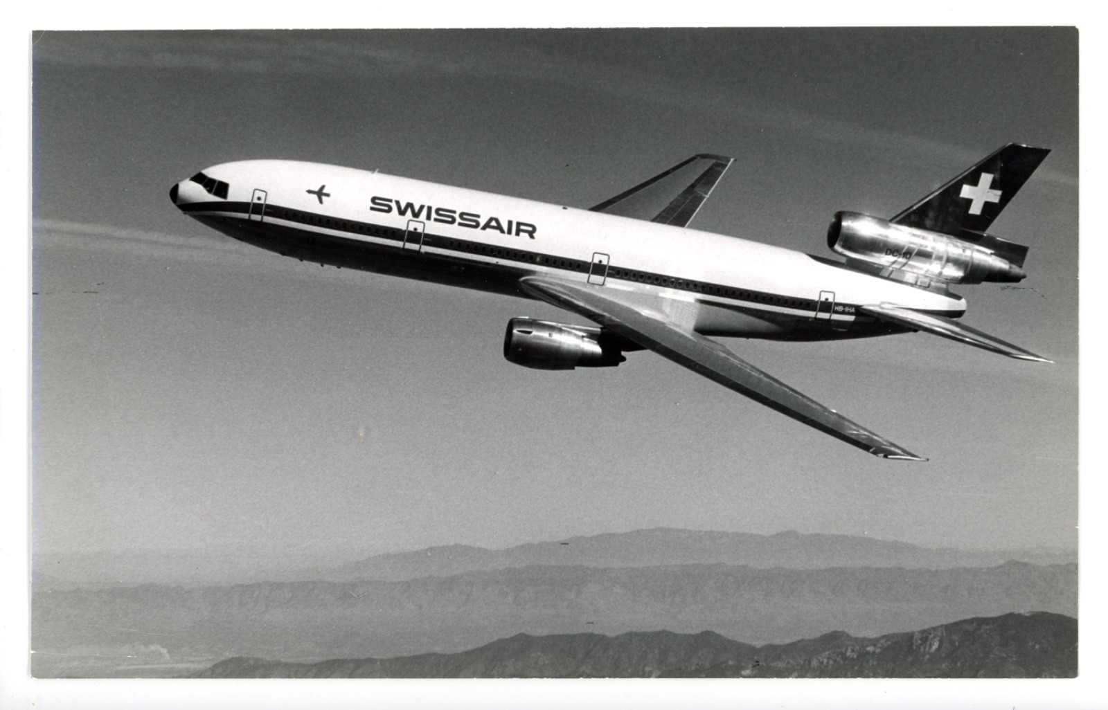 Swissair Airlines Vintage Aviation Archives 5.75″ x 9.5″ Photo in Flight Gerster