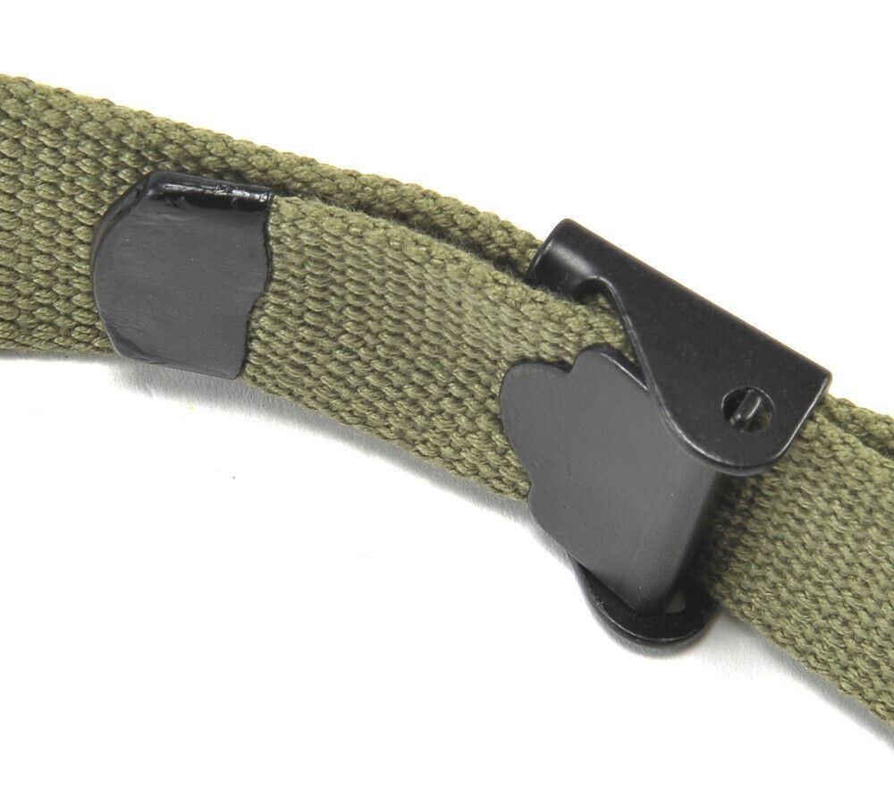 M1 GARAND CANVAS RIFLE SLING with Correct WW2 Hardware OD marked JT&L 1944