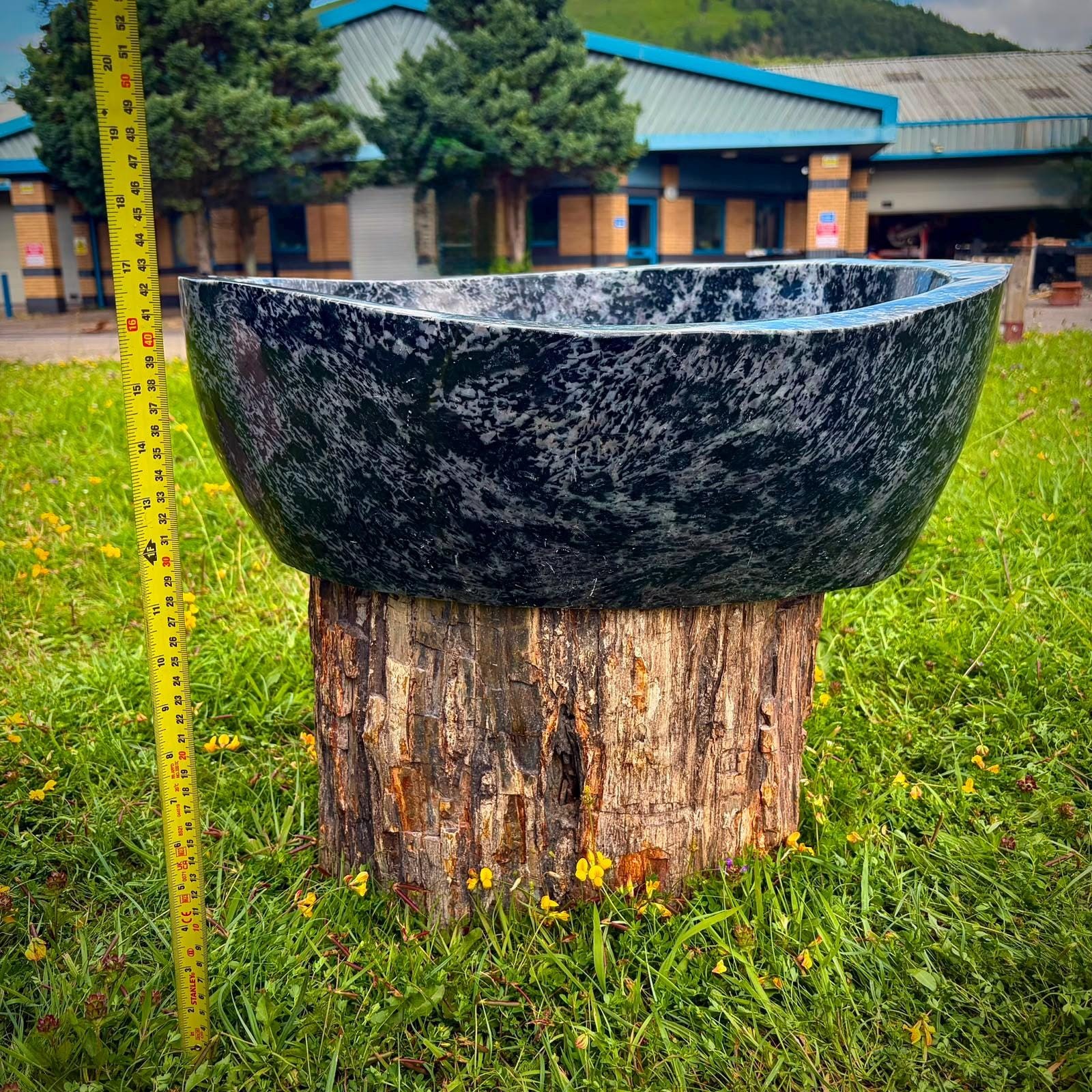 XL Large Indigo Gabbro Crystal Bowl | 38kg Mystic Merlinite Hand Carved Crystal
