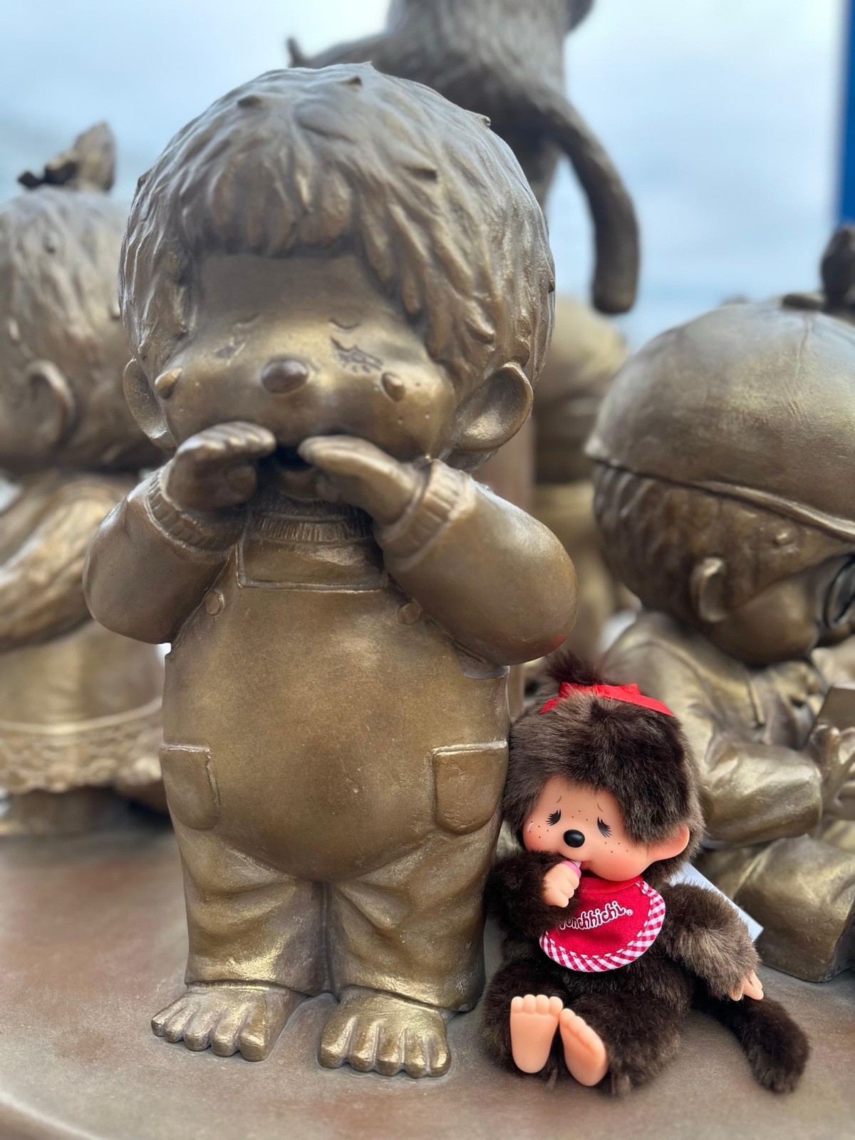 Sekiguchi Monchhichi Premium Standard S Size Brown Girl Crying