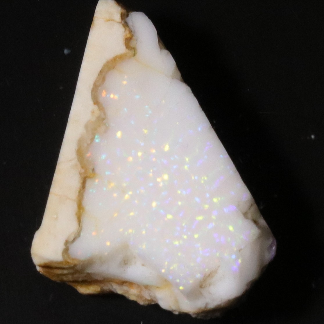 29 ct Spencer Idaho Opal – Multi-color Pinfire Seam – Natural Matrix Rub