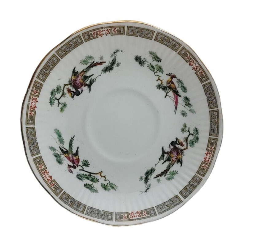 Elizabethan Gold Rimmed Saucer Only Fine Bone China England Bird