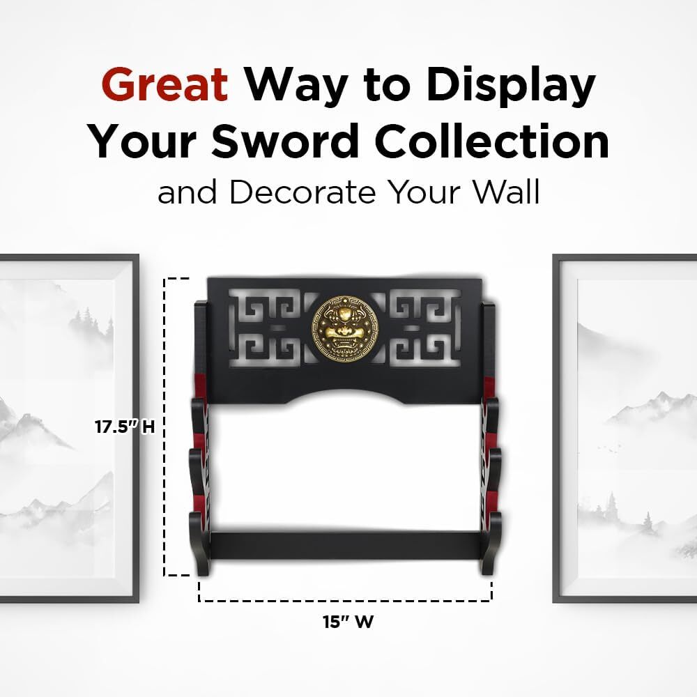 Wall Mount Sword Holder – 4 Tier Options Available – Crafted Using Wood Katan…