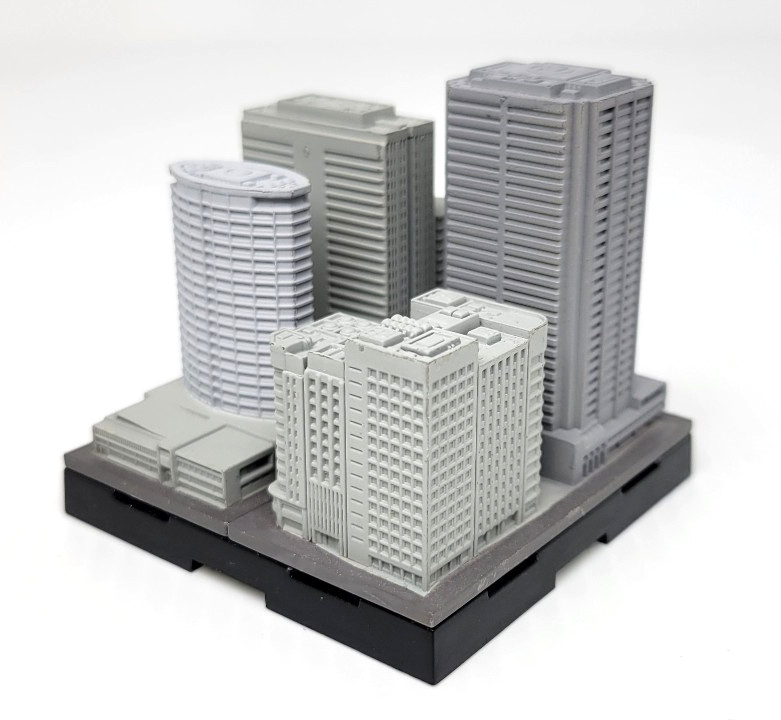 GEOCRAPER Medium-rise Set 3 Diorama Japan 2″ Mini Buildings Godzilla Gashapon