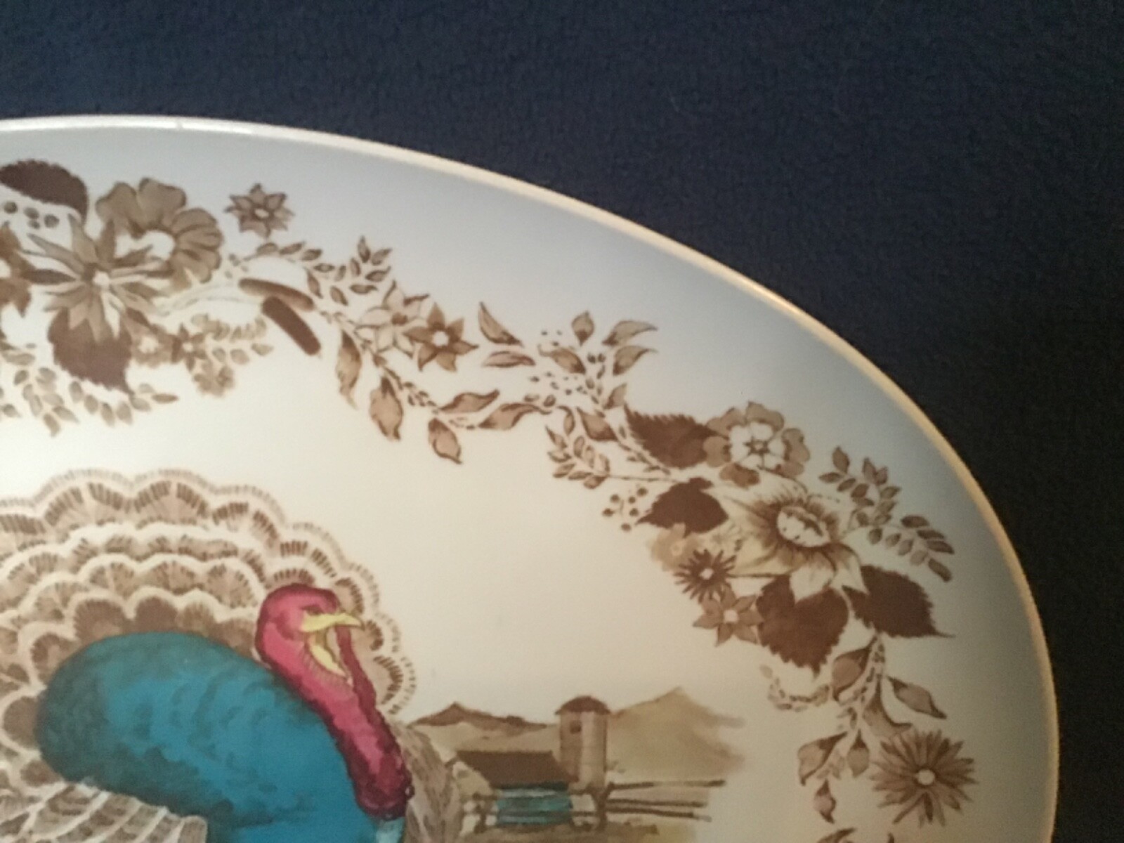 Large 16″ Royal Nottingham Melmac by Northern Turkey Platter Thanksgiving