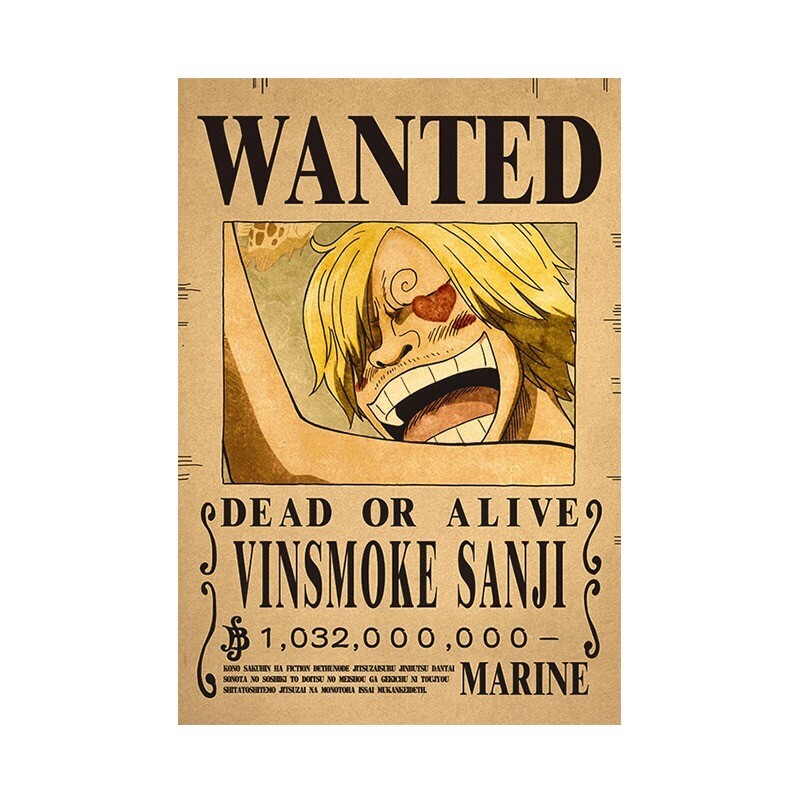 10 Pcs Anime One Piece Luffy Straw Hat Pirates Wanted Poster HIGH QUALIT