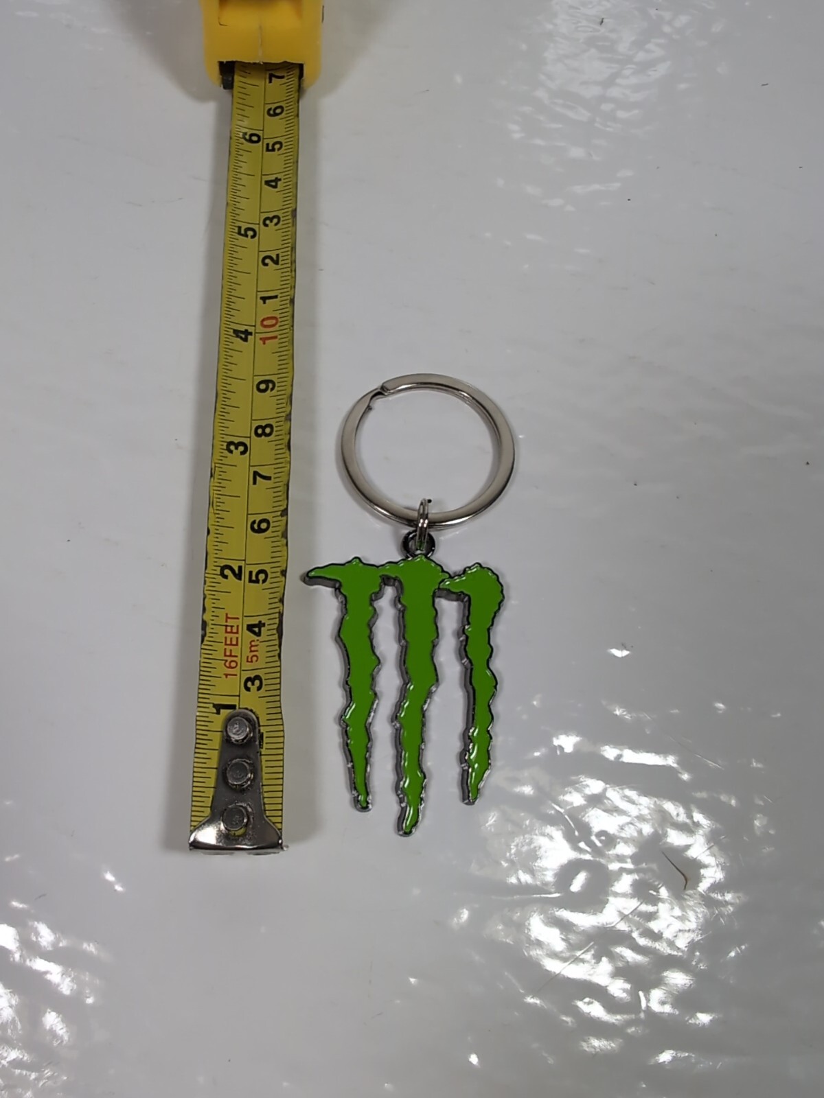Monster Energy Drink Keychain Key Ring Green Logo Metal Enamel Swag Brand New!!