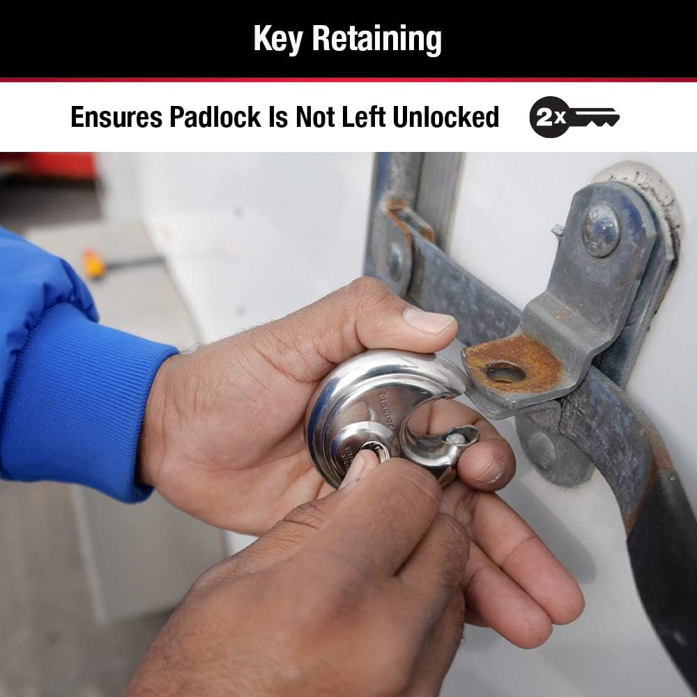Stainless Steel Disc Padlock, 2-3/4 Inch
