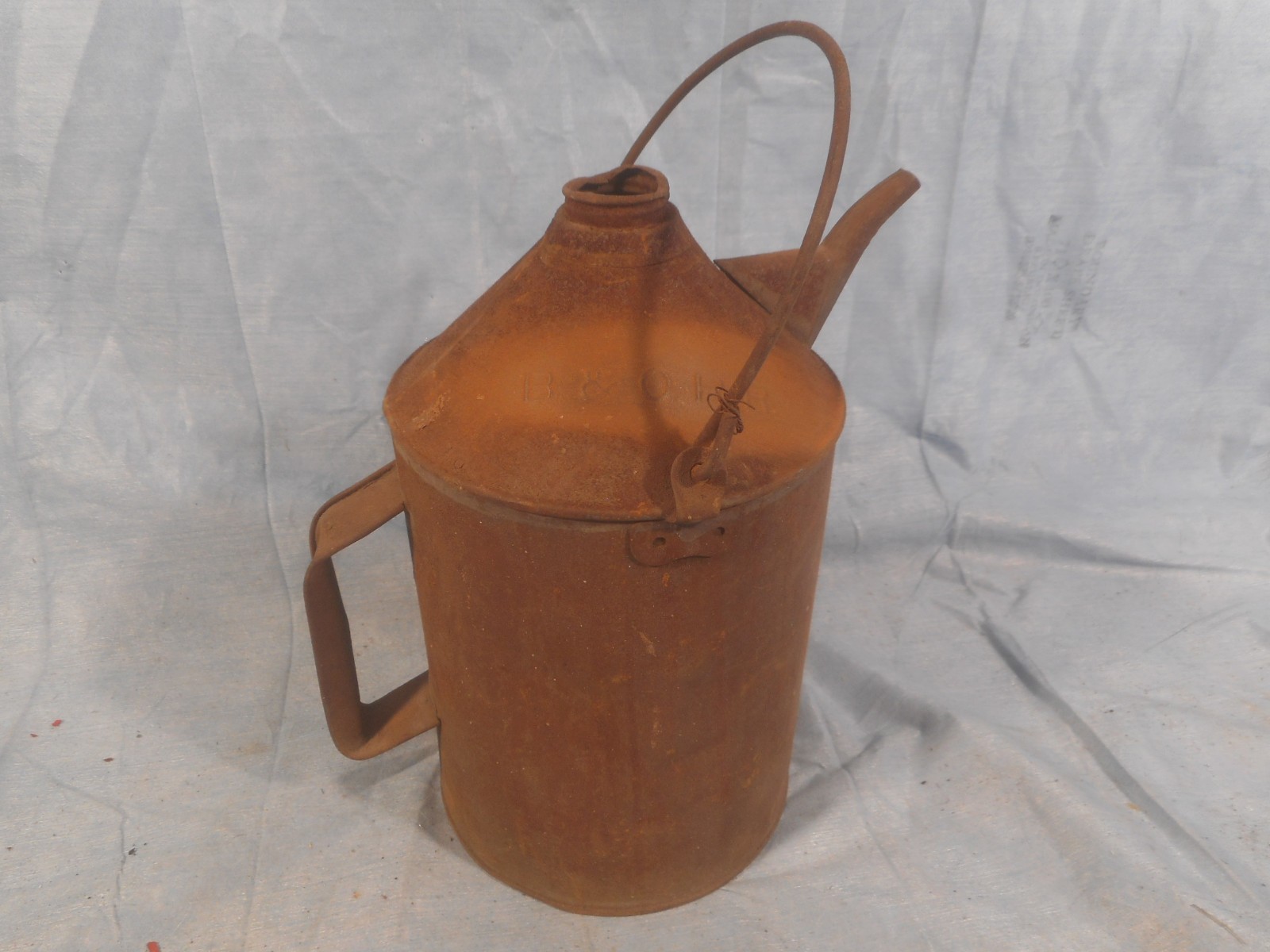 Antique/VTG B. & O. R.R. Metal Kerosene Oil Can Rail Railroad fuel container