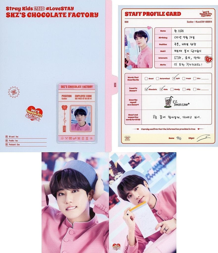 Stray Kids Postcard Profile ID Card File Set SKZ’s Chocolate Factory