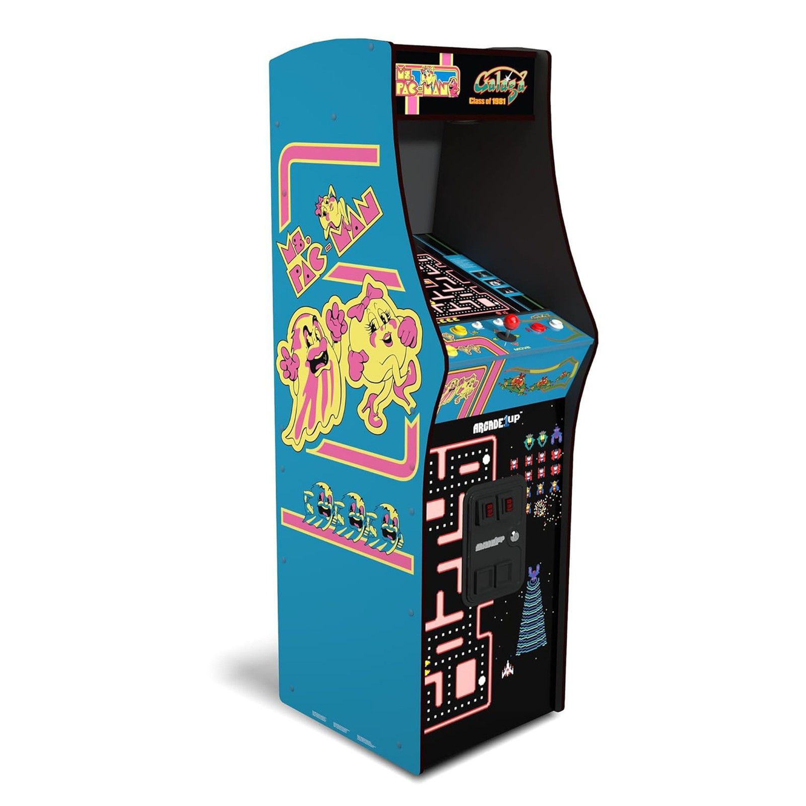 Arcade1Up Ms. Pac-Man Class of ’81 Deluxe Arcade Machine with 12 Retro Games