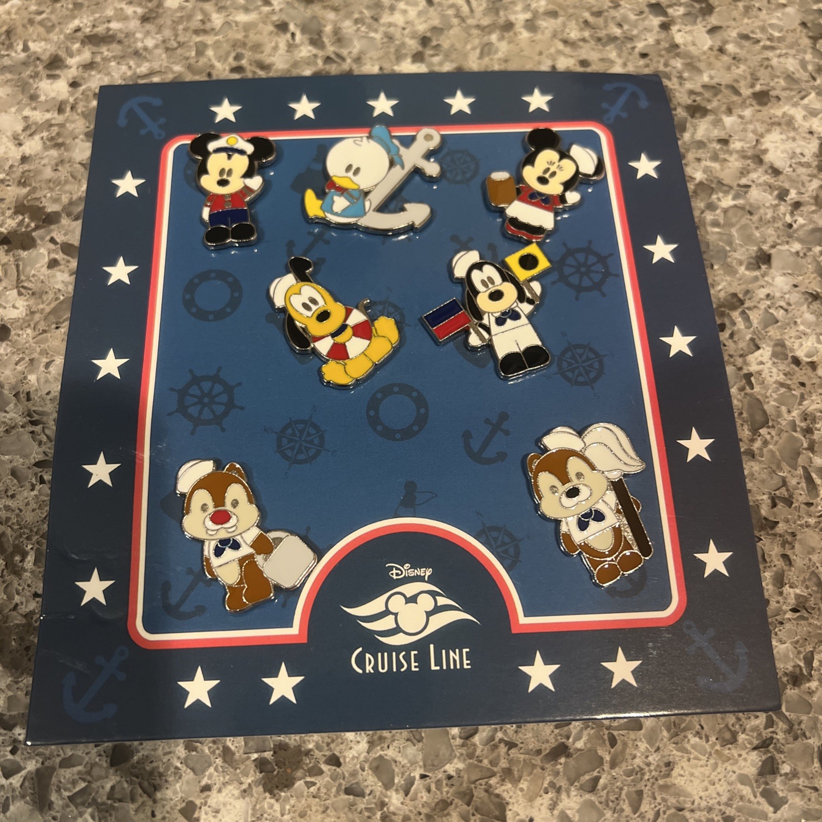 Disney Cruise Line Themed Character Trading Park Pins 7 Specific New On Card