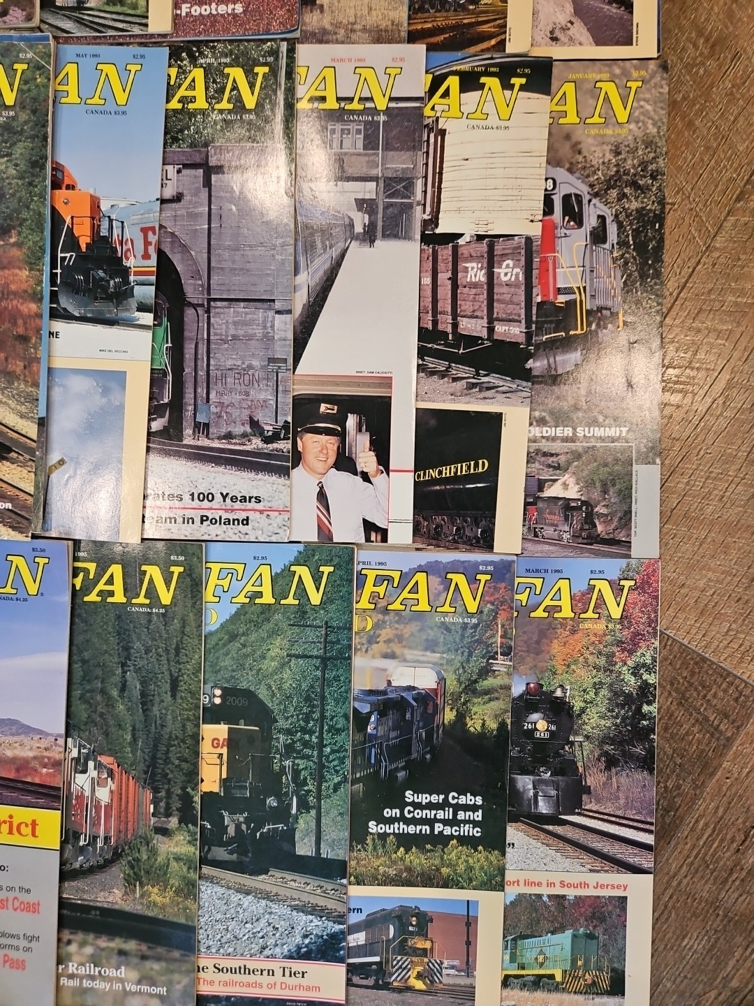 Railfan & Railroad Magazine Lot Of 50 1990-1999 No Duplicates