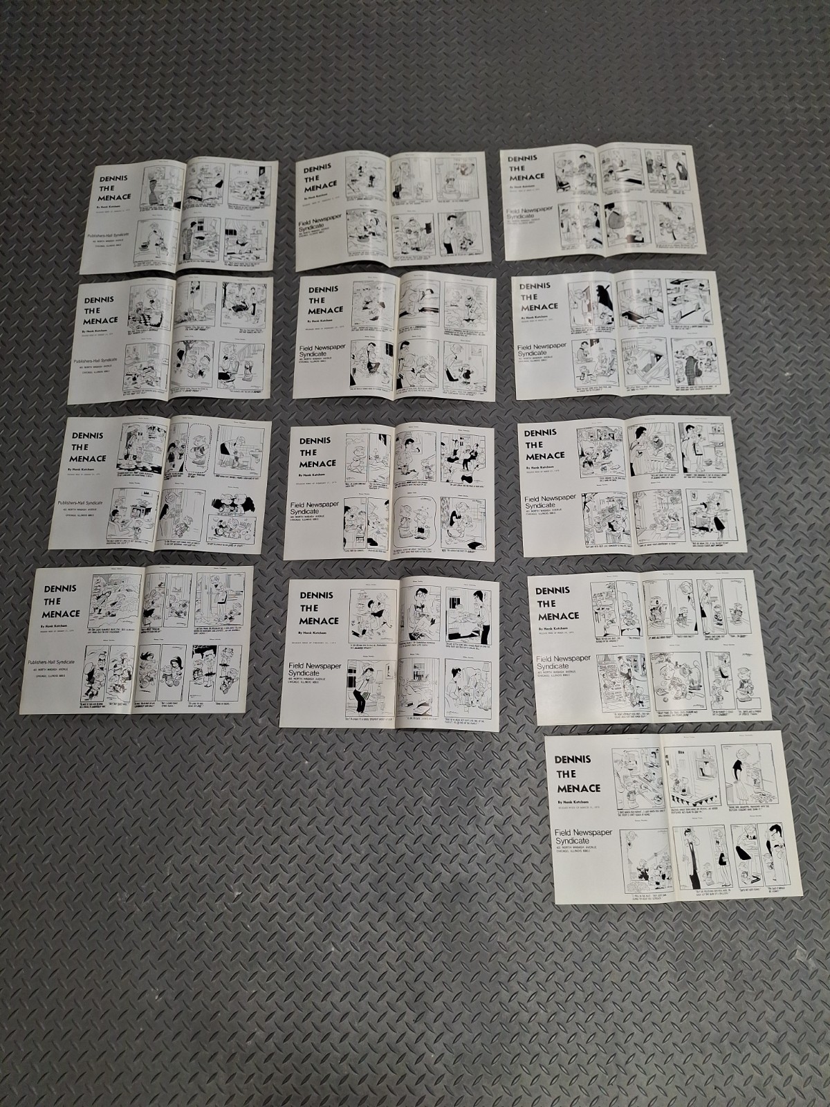 1975 DENNIS the MENACE Lot Original PRODUCTION ART Newspaper HANK KETCHAM