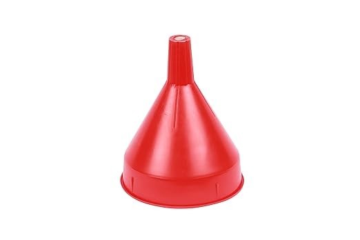 Funnel 2 Quart Capacity HDPE Red with 60 Micron Strainer for Oil Fuel Gas