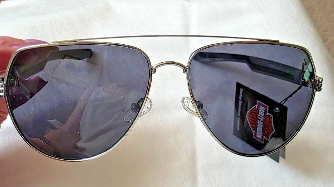 NEW – HARLEY DAVIDSON AVIATOR SUNGLASSES W/BRANDED CARRYING CASE