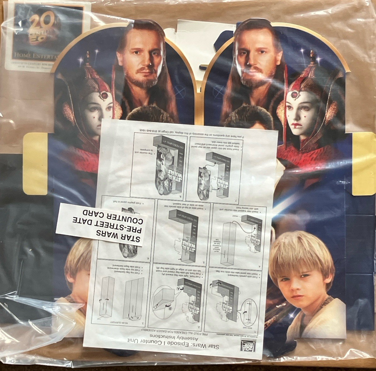Star Wars Episode I Phantom Menace 2000 Video Store Counter Display NOS Fox Box