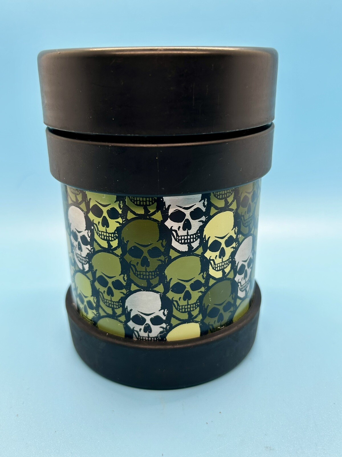 Small Green Skull Thermos Stands 5” Tall For Hot Or Cold Food Storage Skulls