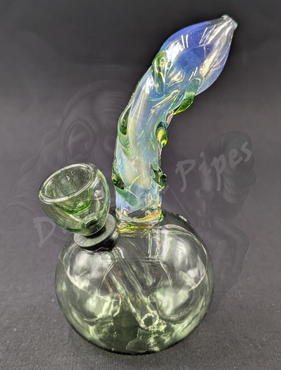 5″ Inch Glass Hookah Water Pipe Bong Round Green