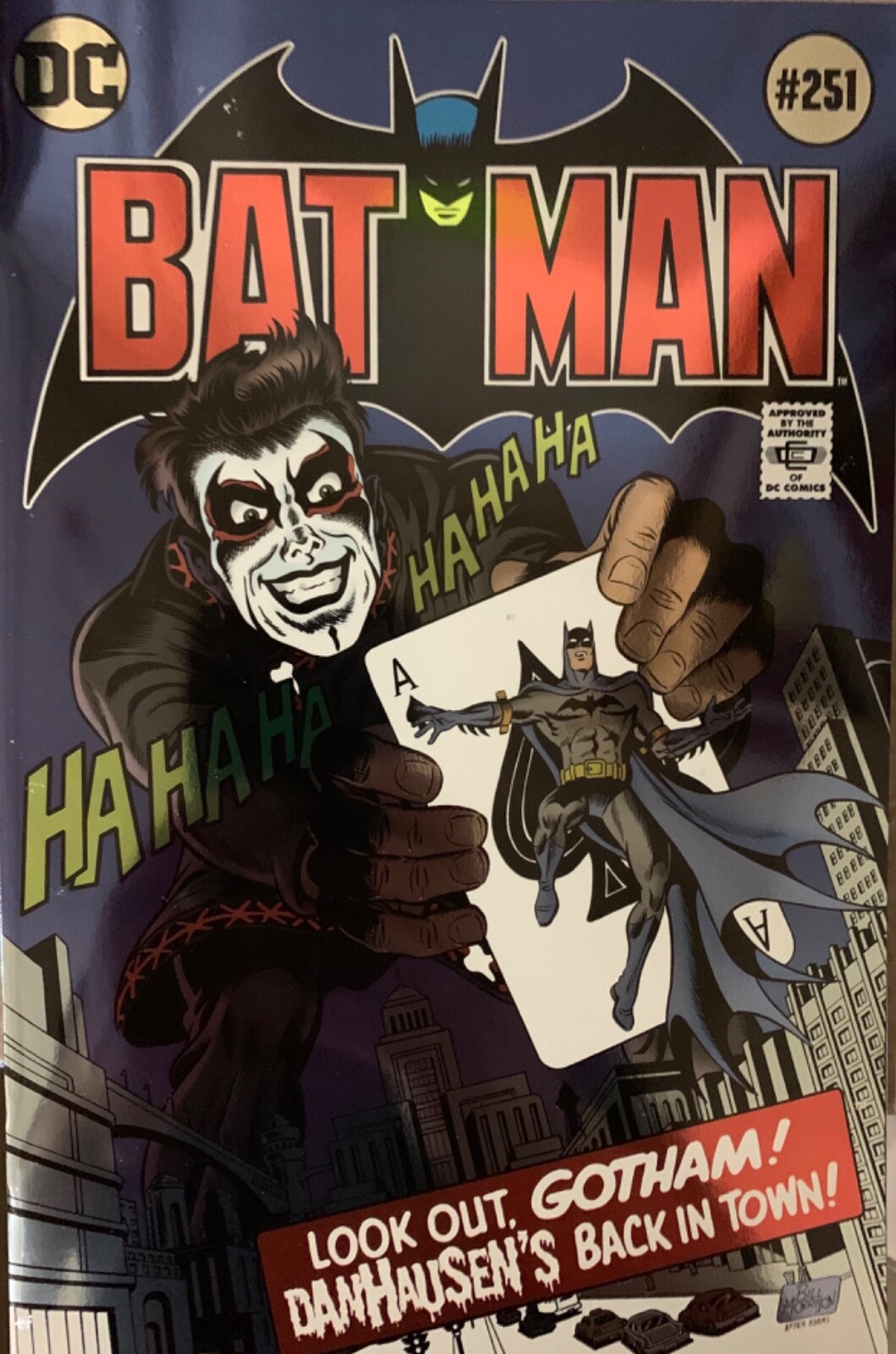 2023 COMIC POP COLLECTIBLES BATMAN #251 DANHAUSEN NYCC FOIL VARIANT COVER! WWE!