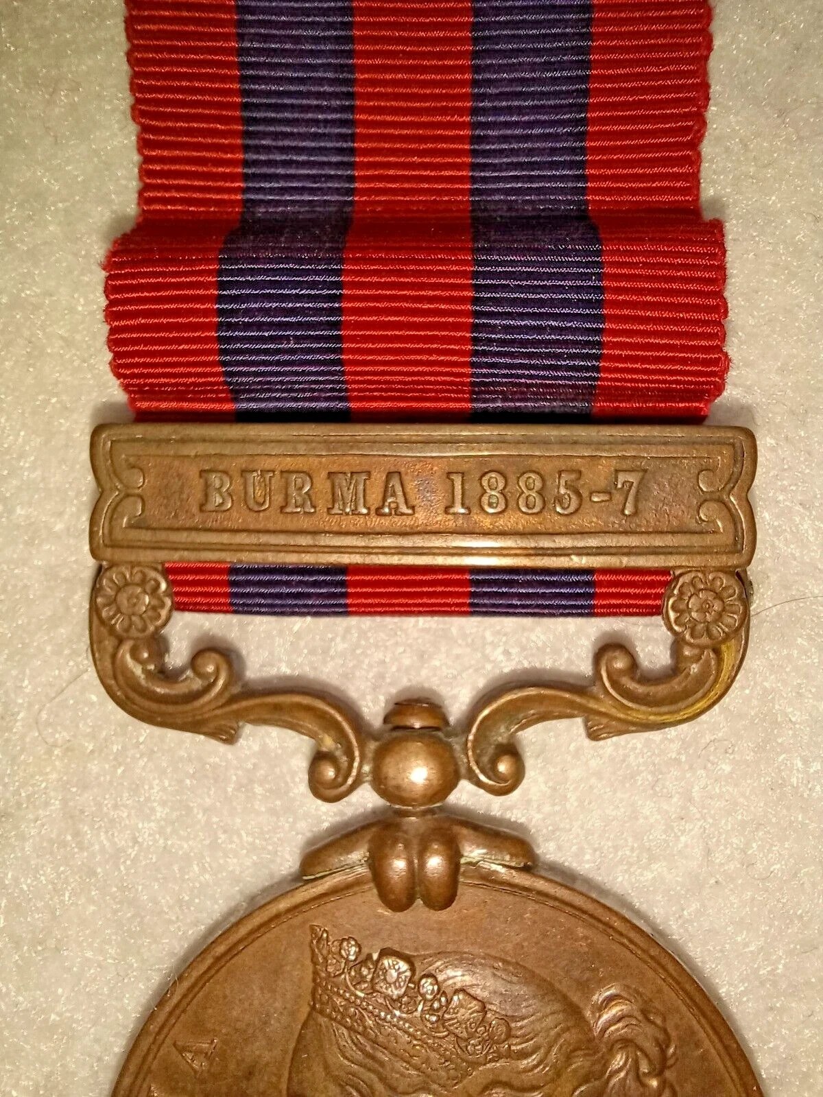 INDIA GENERAL SERVICE MEDAL 1854-95, 1 clasp, Burma 1885-7, Bronze issue