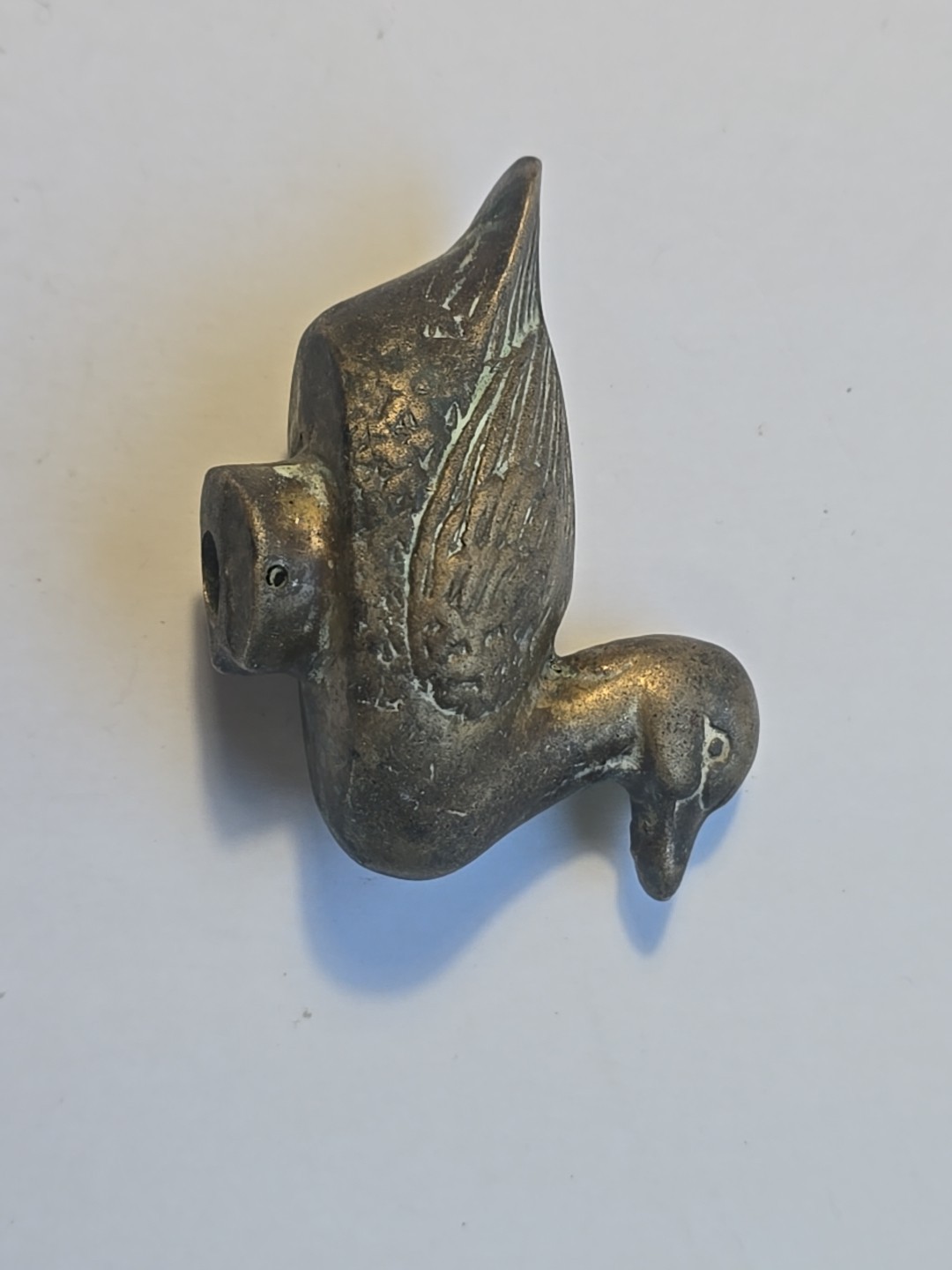 Vintage Brass Duck Decorative Cane or Door Handle Faucet Knob ~ 1/2″ Opening