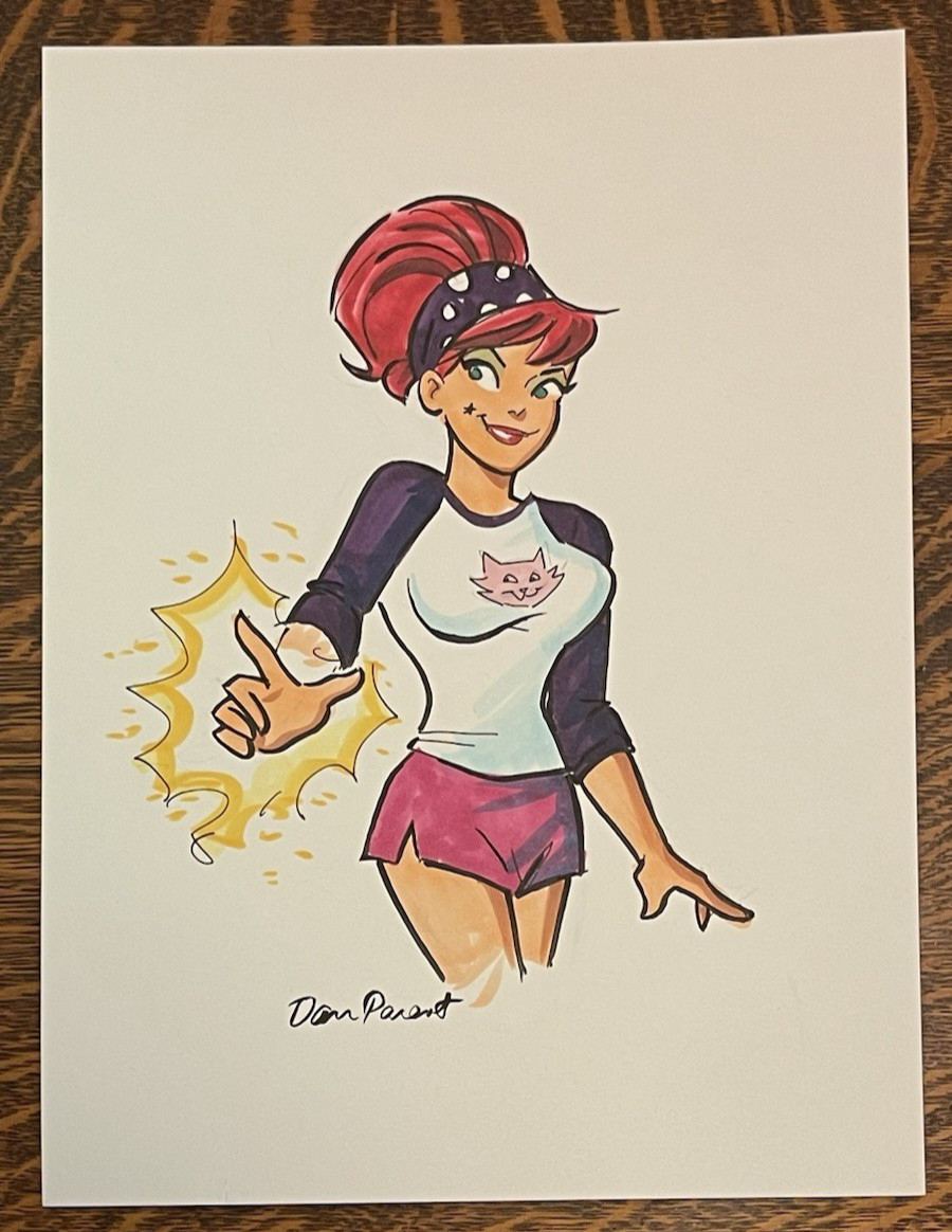 ORIGINAL ART~ DAN PARENT~ 9X12″ HAND DRAWN & AUTOGRAPHED~ ARCHIE COMICS