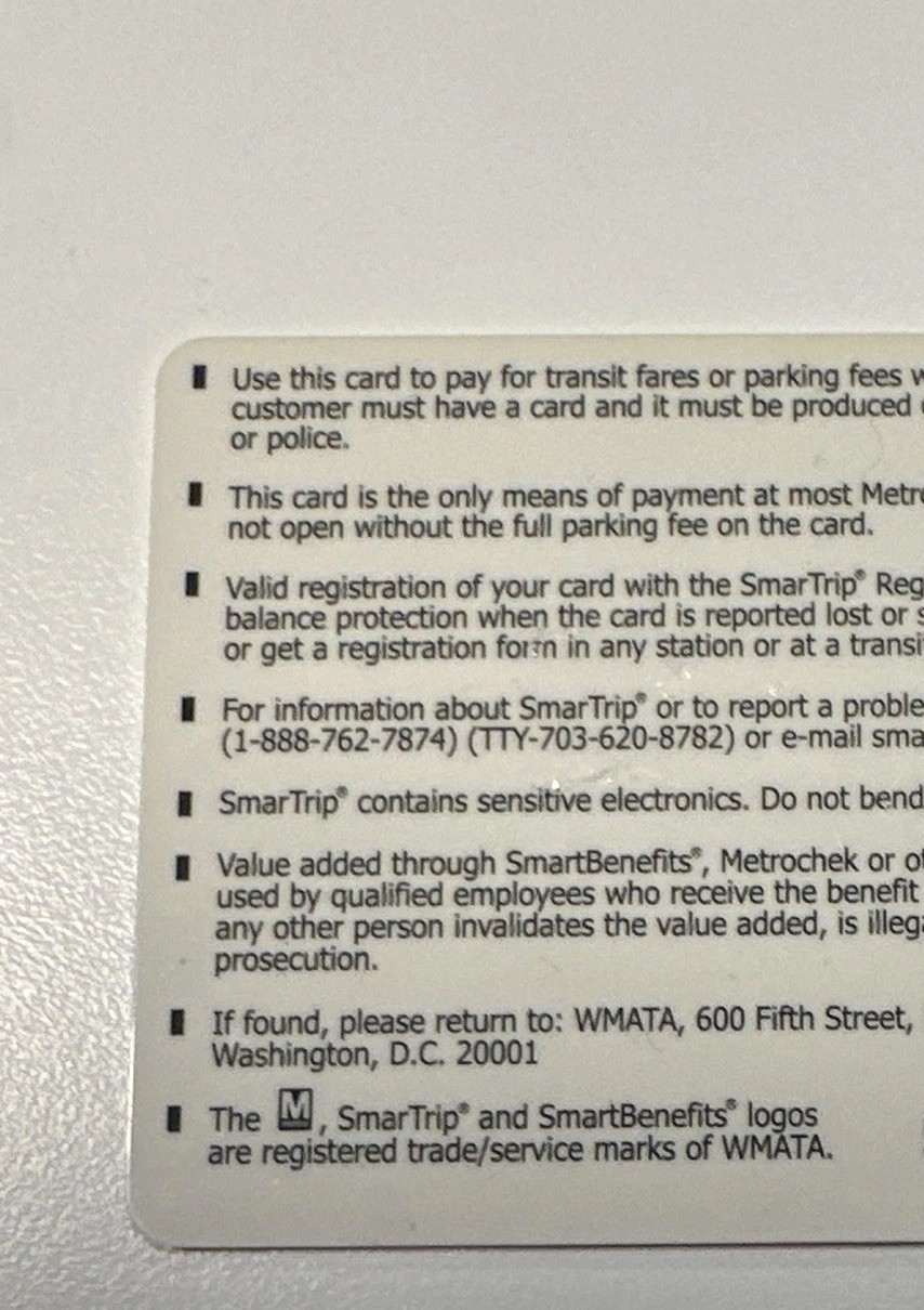 Rare Unused Obama Inauguration 2009 Limited Edition DC Metro Pass
