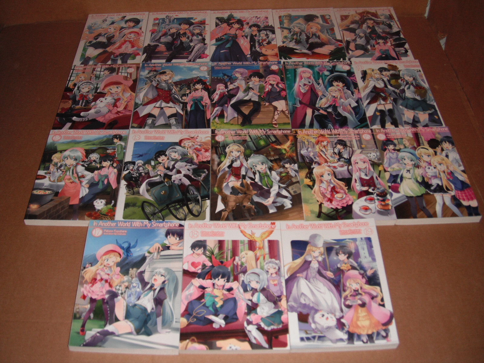 In Another World With My Smartphone Vol. 1-7, 9-19 Light Novel English