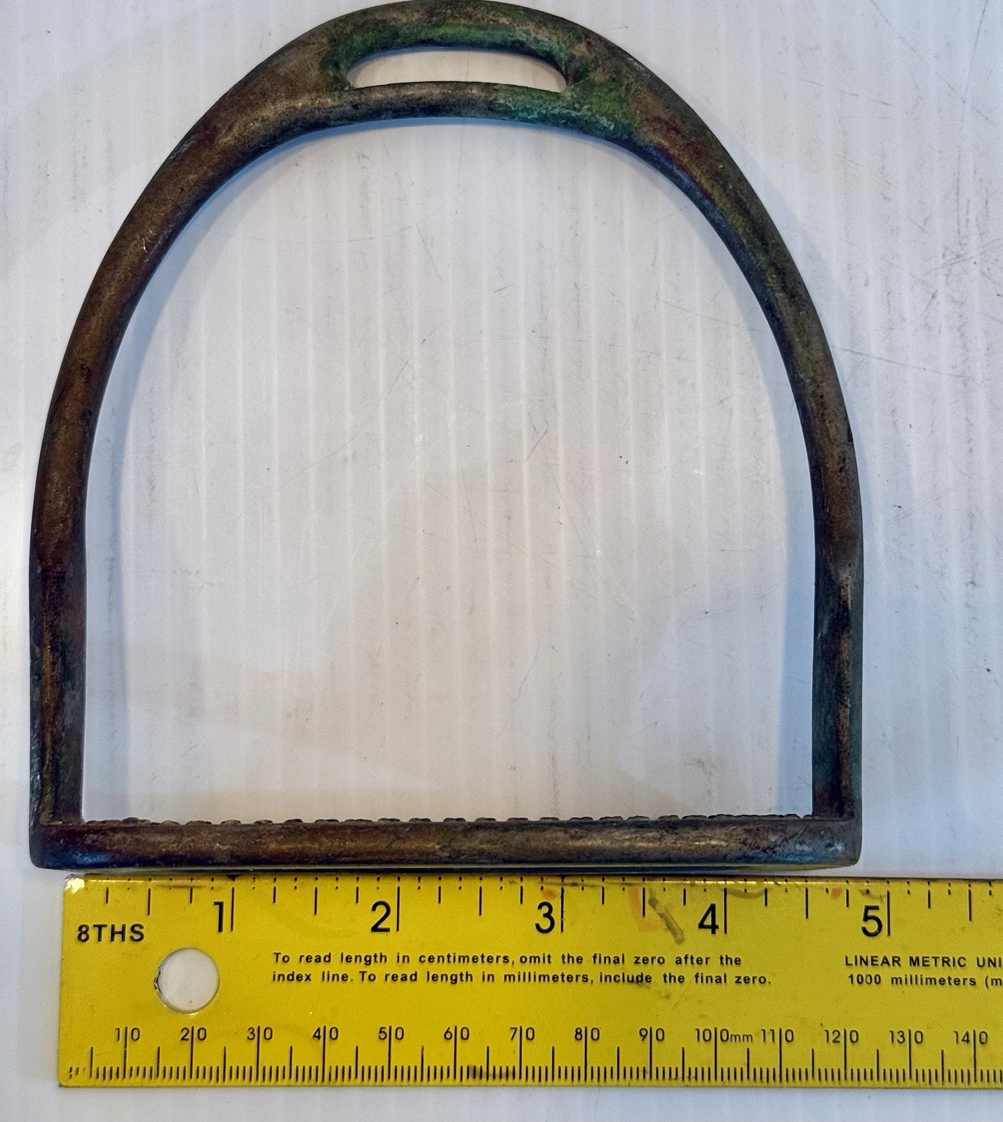 Vintage Brass Horse Stirrup English Equestrian Saddle Western Decor Single Unit