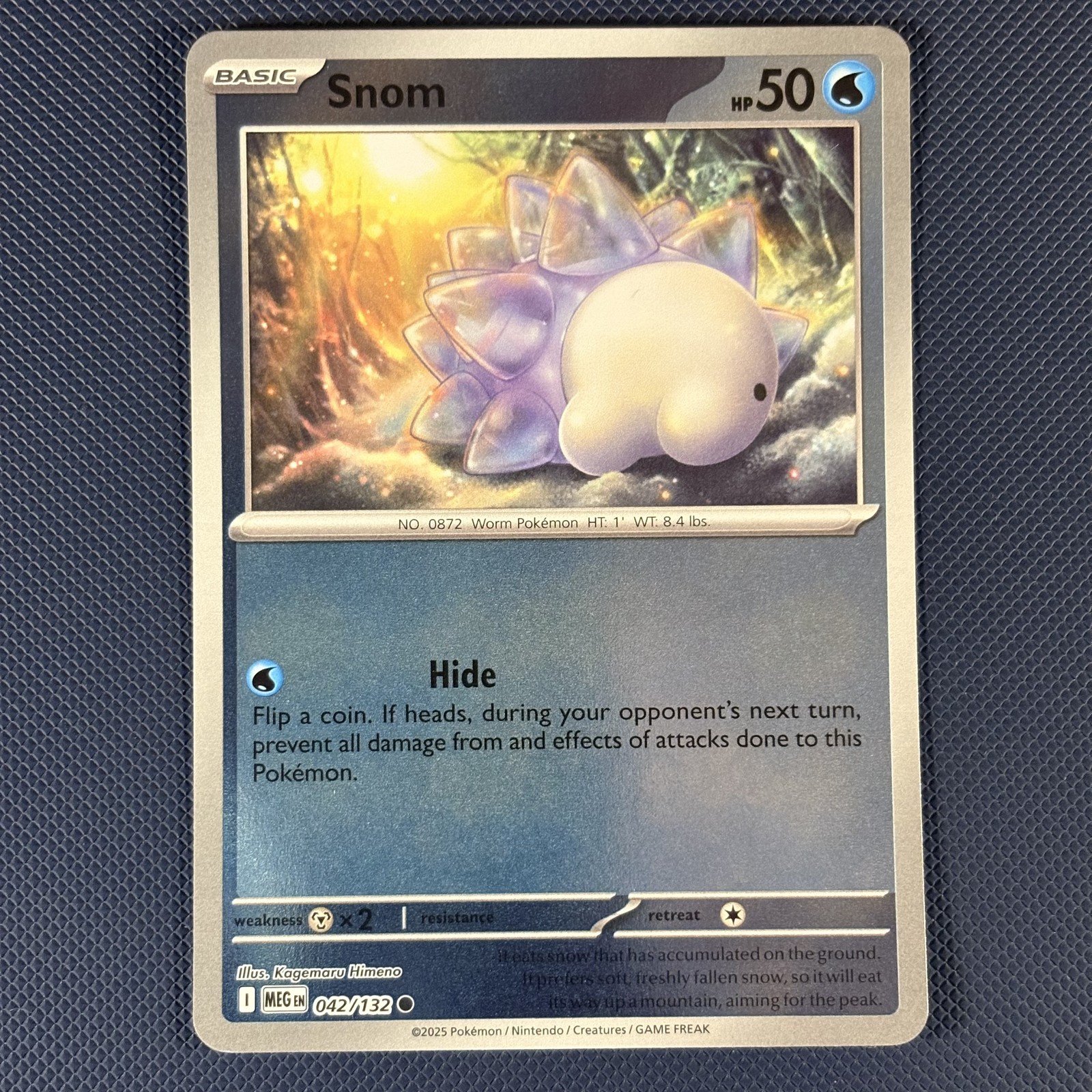 Snom 042/132 – Mega Evolution – Common Reverse Holo Pokemon Card – NM
