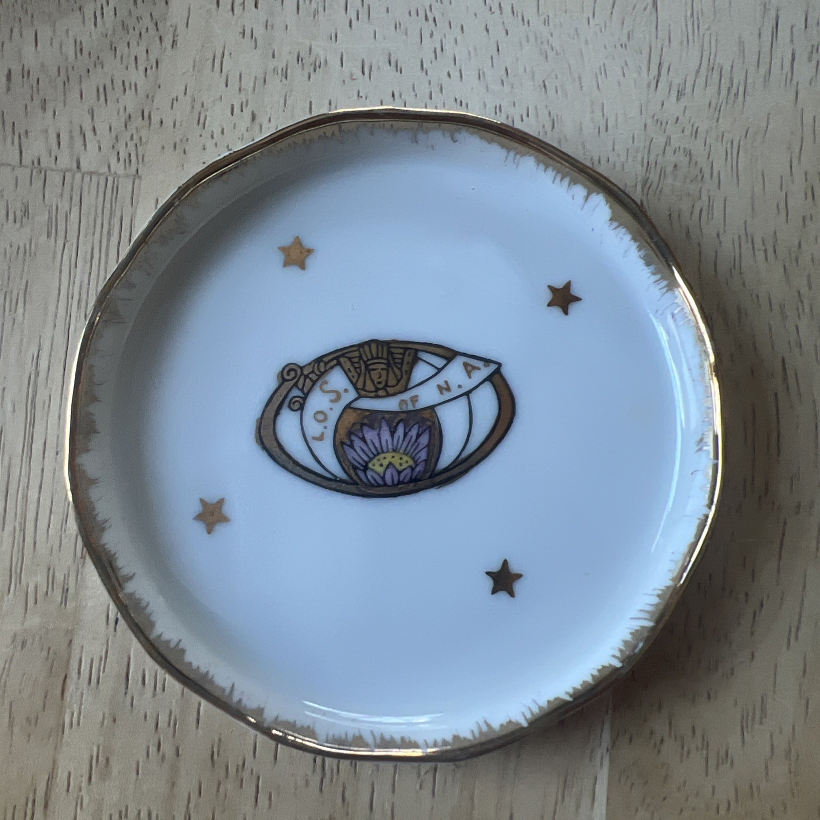 VINTAGE NOS LADIES ORIENTAL SHRINE OF NORTH AMERICA L.O.S.N.A SHRINERS SAUCER
