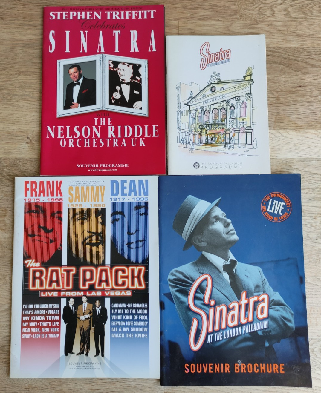 The Rat Pack The Musical Theatre – Frank Sinatra Tribute Programmes x 4.