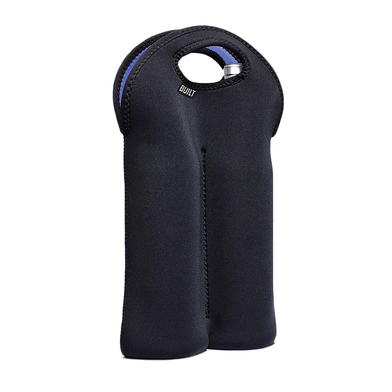 2bblk 2bottle Stain Resistant Neoprene Wine/water Bottle Carry Tote Black