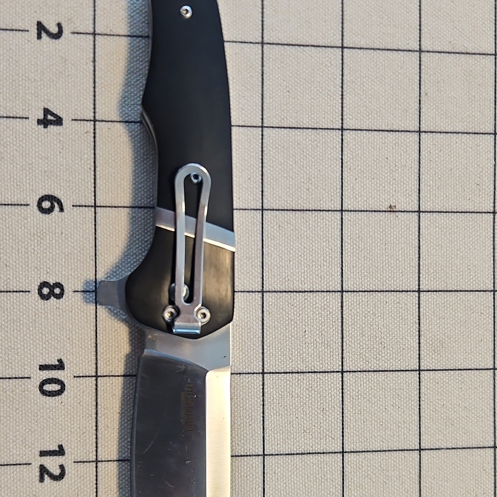 CRKT Ripsnort Black Manual Frame Lock Plain Cleaver Blade Stainless Clip
