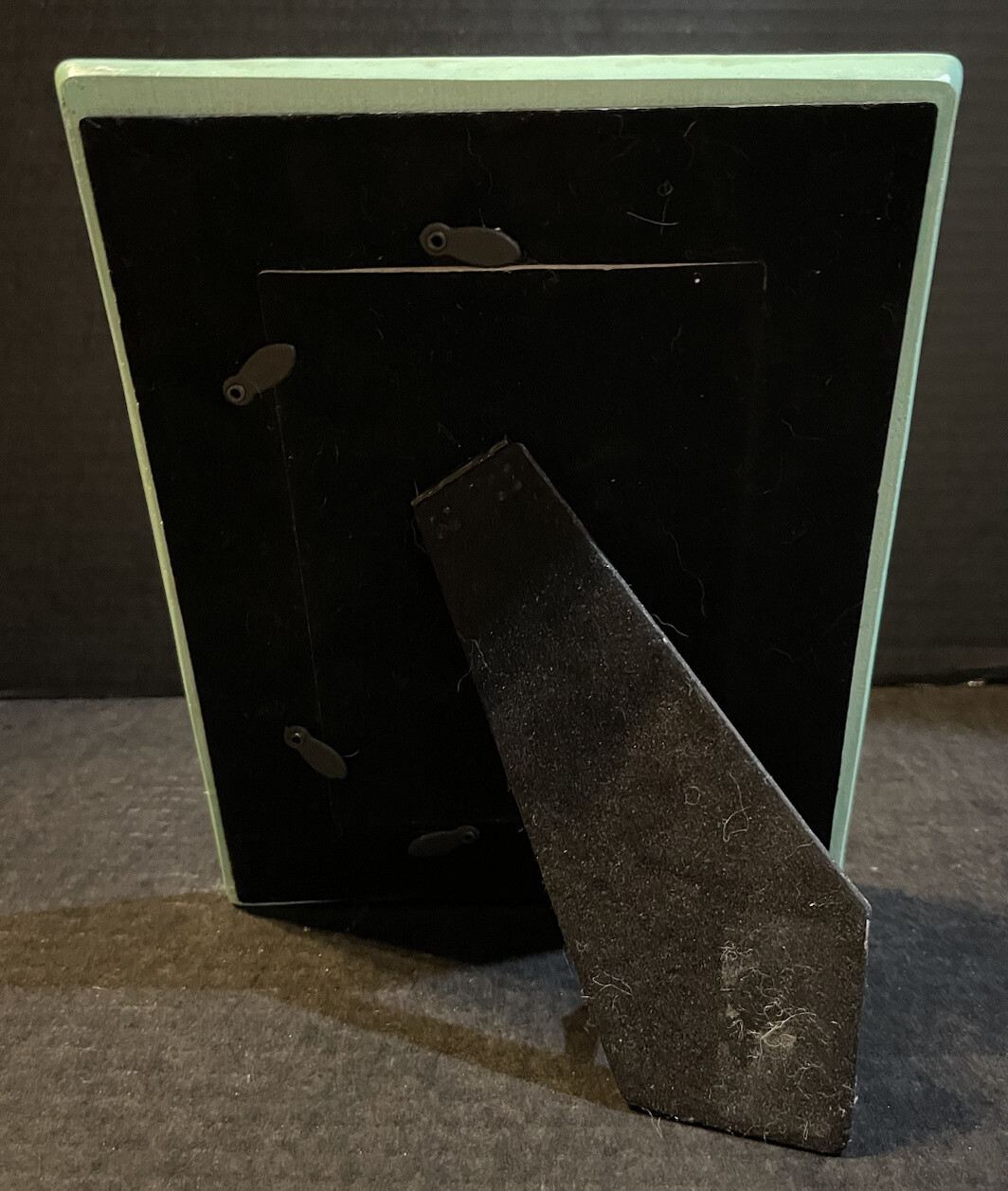 Heavy Pottery Photo Frame textured 7.5”x9.5” holds a 3.5”x 5.5” picture