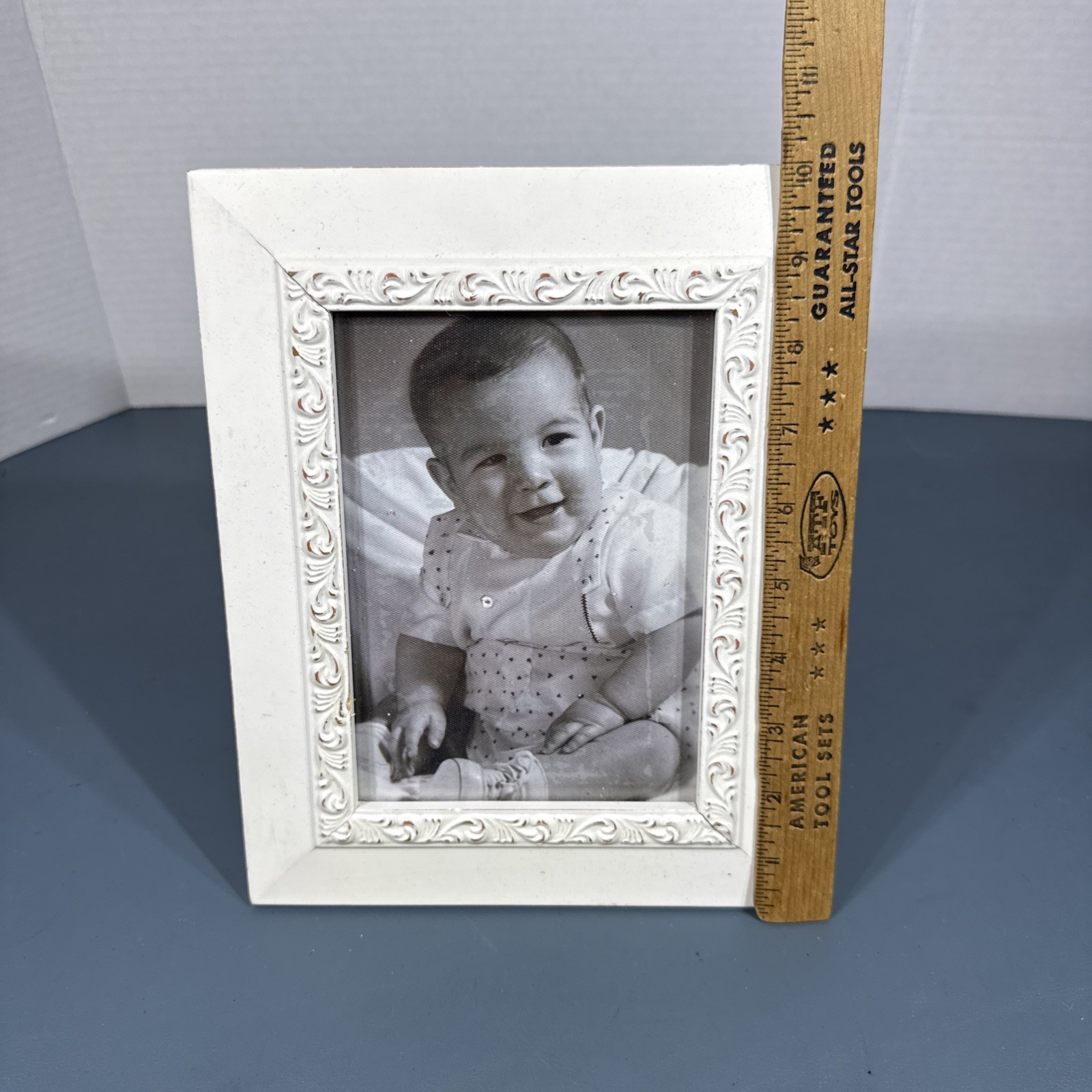 White 7.5X 9.5 Frame Holds 4X6″ Photo