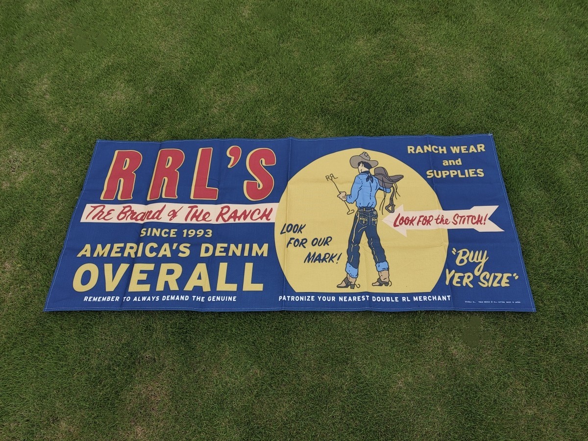 RRL Double RL Vintage Style Western Cowboy Bandana Wall Banner