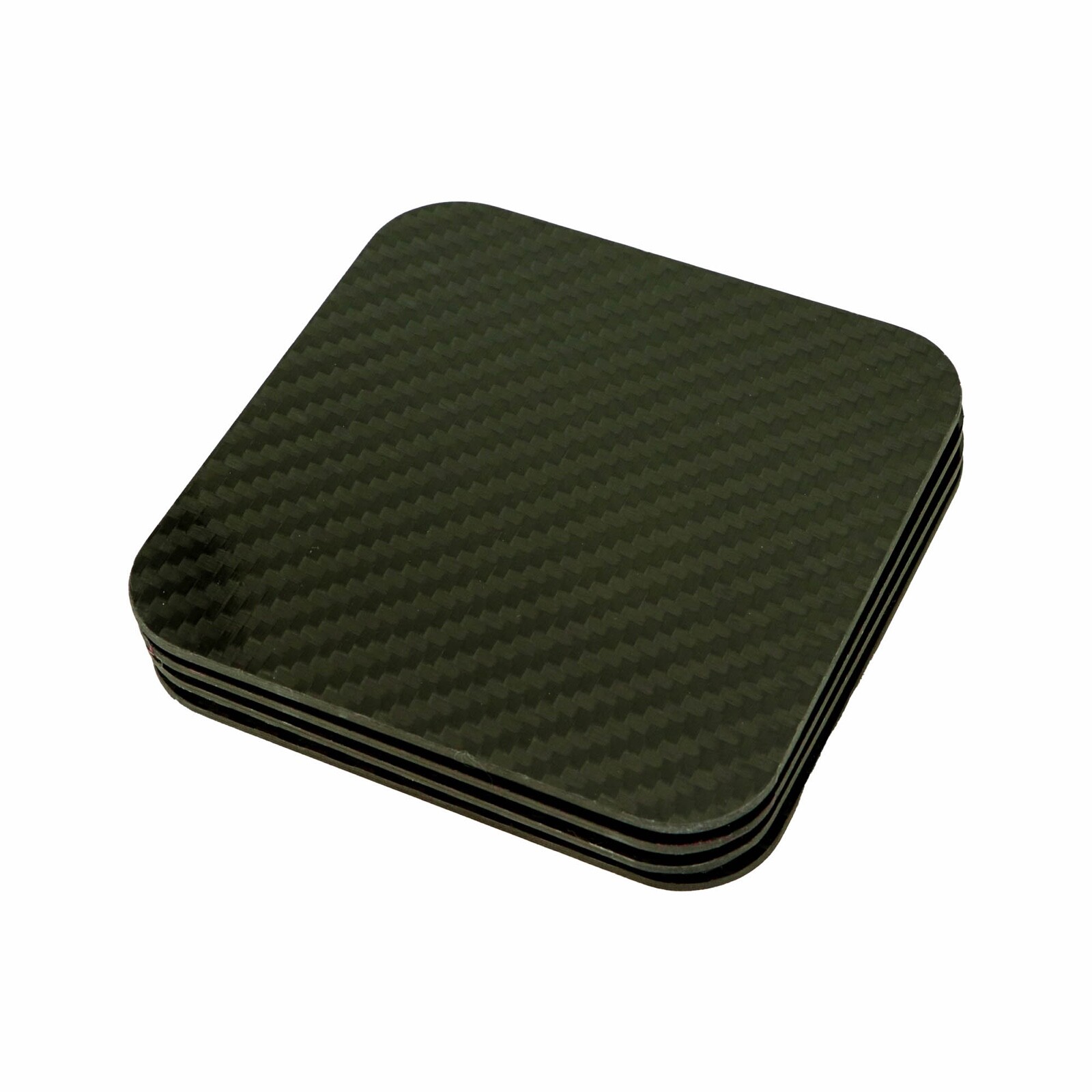 Real Carbon Fiber Drink Coasters 4-Pack